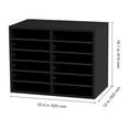thumbnail image 5 of KFFKFF Wooden Document Divider, 12 Sections, Paper Arranger with Detachable Racks, Post Slots for Workplace Household Study Room Mailroom Coordination, EPA Approved, Dark, 5 of 9