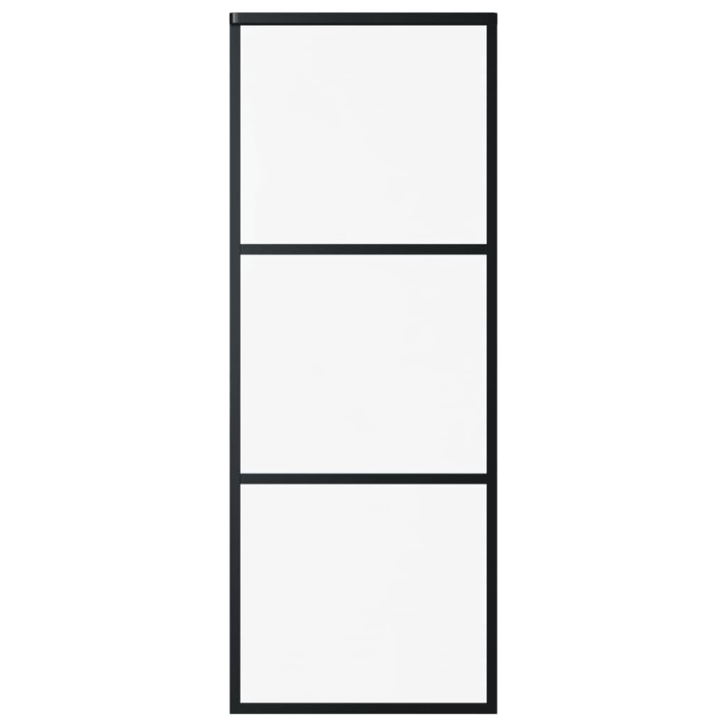VidaXL ESG Glass Aluminum Sliding Door, 44.9 lbs, 29.9 x 80.7"