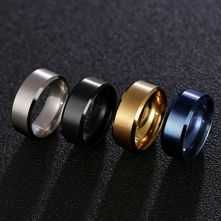 Stainless Steel Net Ring Black Rose Gold Silver Color Fashion Ring for Men  and Women Watch Band Ring : : Clothing, Shoes & Accessories