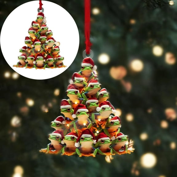 HomelyJoy 2D Christmas Ornaments, Pet Ornaments for Christmas Tree with Funny Animal Designs, Cute Holiday Decor for Pet Lovers Gift, Home & Party Decoration