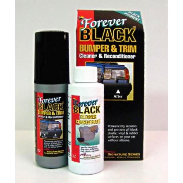 FB080 Black Bumper and Trim Reconditioner, 4 oz. of Forever Black