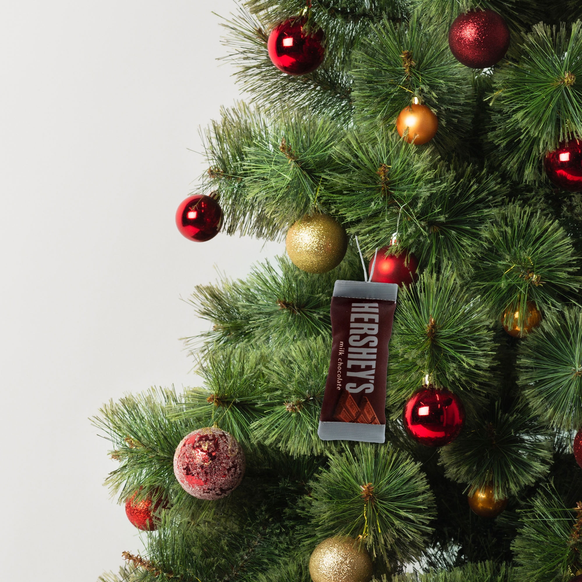 Classic Hershey Bar Plush Christmas Ornament, Brown, Polyester, By Ruz