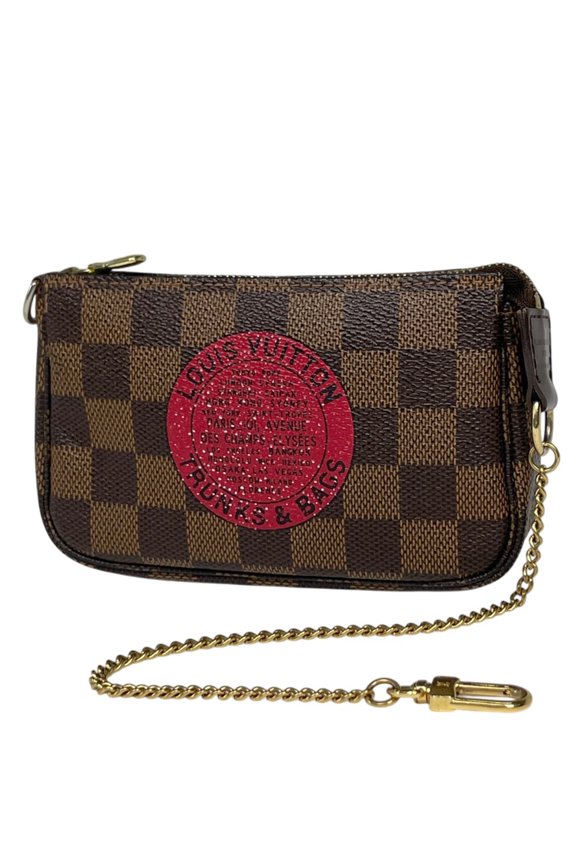 Pre-Owned Louis Vuitton Mini Pochette Accessoires T&B Makeup Cosmetics Accessory Pouch Damier...