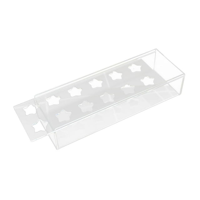 Florero de acrílico transparente Florero rectangular Florero Maceta con agujeros Centro de mesa decorativo para mesa de comedor de boda, fiesta, boda 12 Hoyos