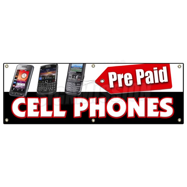 48"x120" PREPAID CELL PHONES BANNER SIGN calling cards disposable long