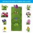 thumbnail image 6 of Uxcell 4 Pockets Vertical Hanging Grow Bags Wall Hanging Planter Bags Green 2 Pcs, 6 of 8