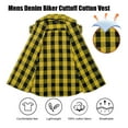 thumbnail image 3 of Dream Apparel Men's Sleeveless Flannel Shirt Black & Yellow Sleek Design Cotton Shirt Frayed Sleeves, 3 of 7