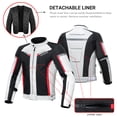 thumbnail image 3 of HEROBIKER-Chaqueta impermeable para motocicleta, traje de carreras para hombre, chaqueta de motocicleta usable + Pantalones de motocicleta, conjunto de Moto con protección EVA, 3 of 5