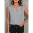 thumbnail image 4 of SHEWIN Womens Tank Tops Pleated V Neck Sleeveless Blouses Casual Flowy Dressy Summer Basic Vest Business Work Shirt, 4 of 8