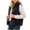 *Black, variant on ClodeEU Women's Stand Collar Zip Up Fleece Vest,Sleeveless Sherpa Gilet Casual Warm Waistcoat With Pockets ,Women's Plus L