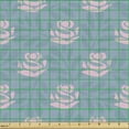 thumbnail image 2 of Floral Fabric by the Yard, Vintage Style Nature Elements Rose Bouquets and Branch Silhouettes, Decorative Upholstery Fabric for Sofas and Home Accents, Blue Grey Pale Pink by Ambesonne, 2 of 5