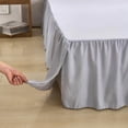 thumbnail image 3 of Bed Skirt Queen Size Ruffled Bed Skirt with Split Corners, Queen Bed Skirts 12 Inch Drop, Queen Size Bed Skirting with Platform, 12'' Queen, Silver Gray, 3 of 7