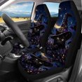thumbnail image 2 of COEQINE Halloween Car Seat Cover Full Set, Car Seat Protector for Women Men, Auto Front & Back Seat Cover Universal Fit for SUV Sedan, Black Cat Witch Moon Star, 2 of 5