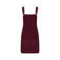 thumbnail image 7 of Oplxuo Corduroy Overall Dress for Women Adjustable Straps Casual Bib Dress Pinafore Suspender Short Dresses with Pockets, 7 of 7