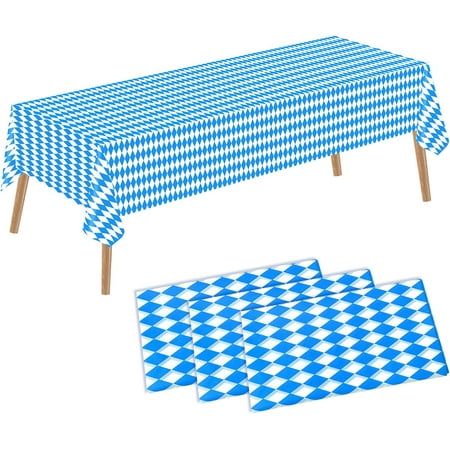 ASTARON 3 pcs Oktoberfest Tablecloth (Thicken) 137x274cm Rectangular Party Table Cover for Oktoberfest German Party Decorations