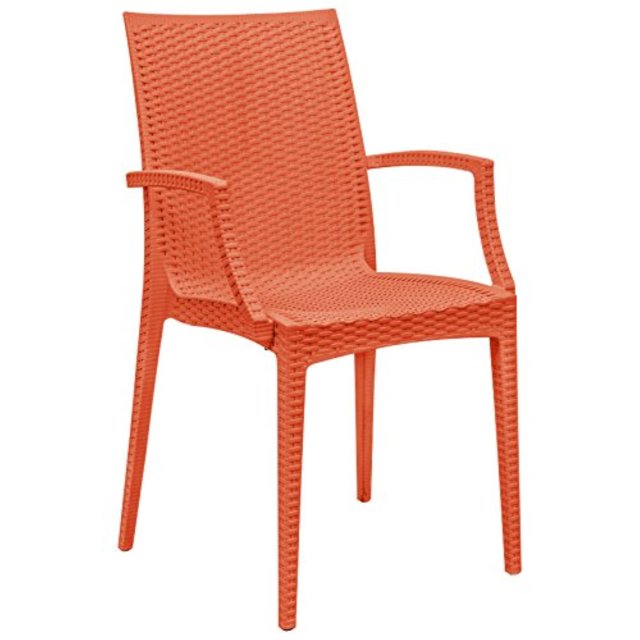 Silla para interiores/exteriores LeisureMod Weave Mace (con brazos) LeisureMod MCA19OR