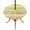 Yellow, variant on Round Outdoor Tablecloth with Umbrella Hole and Zipper, Yellow Nordic Style Stripes Fitted Table Cover with Elastic Edge for 36-44 Inch, Yellow Gray Texture Waterproof Patio Tablecoths for Picnic