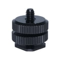 thumbnail image 1 of Yimiti Triple Hot Shoe Mount Adapter Two Screw Brackets For Flash Dslr Cameras,Style One, 1 of 7
