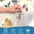 thumbnail image 3 of Yayeee Kitchen Curtains Tier Pair Light Filtering 27"x24" Rod Pocket Short Cafe Window Panel, Red Floral, 3 of 7