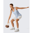 thumbnail image 6 of G4Free Racerback Women's Workout Tank Tops Scoop Neck Hip Length Muscle Top Soft Loose Fit for Gym Athletic Tanks, 6 of 8