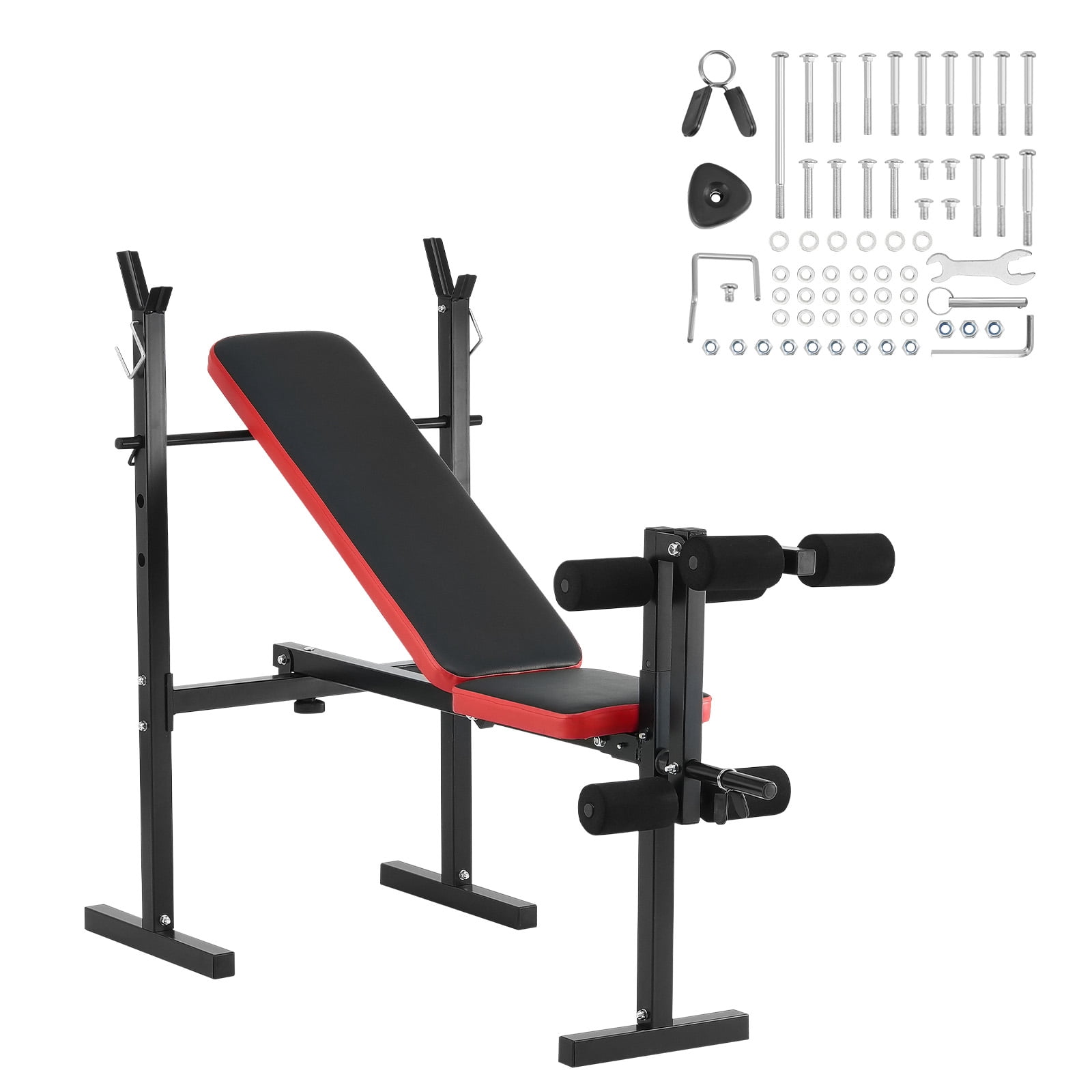 KFFKFF Strength Training Bench, Versatile Adjustable Workout Bench for Comprehensive Body Exercise, 380lbs Capacity Fitness Incline Bench for Home Gym, Rapid Folding & Swift Adjustment Flat Bench