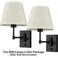 thumbnail image 2 of Plug in Wall Sconces Set of Two Black Swing Arm Wall Lamp, 2 of 7