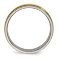thumbnail image 2 of Edward Mirell Titanium 14k Yellow Gold Inlay 5mm Ring Wedding Man Classic Precious Metal   For Dad Mens  For Him, 2 of 10