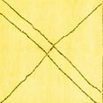 thumbnail image 1 of Ahgly Company Indoor Square Solid Yellow Modern Area Rugs, 6' Square, 1 of 4