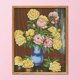 thumbnail image 3 of Cuadros Decorativos Kits de bordado de punto de cruz 14CT Stamped Picture Craft (H386 Peony Vase) Tmvgtek embutido en tela, 3 of 9
