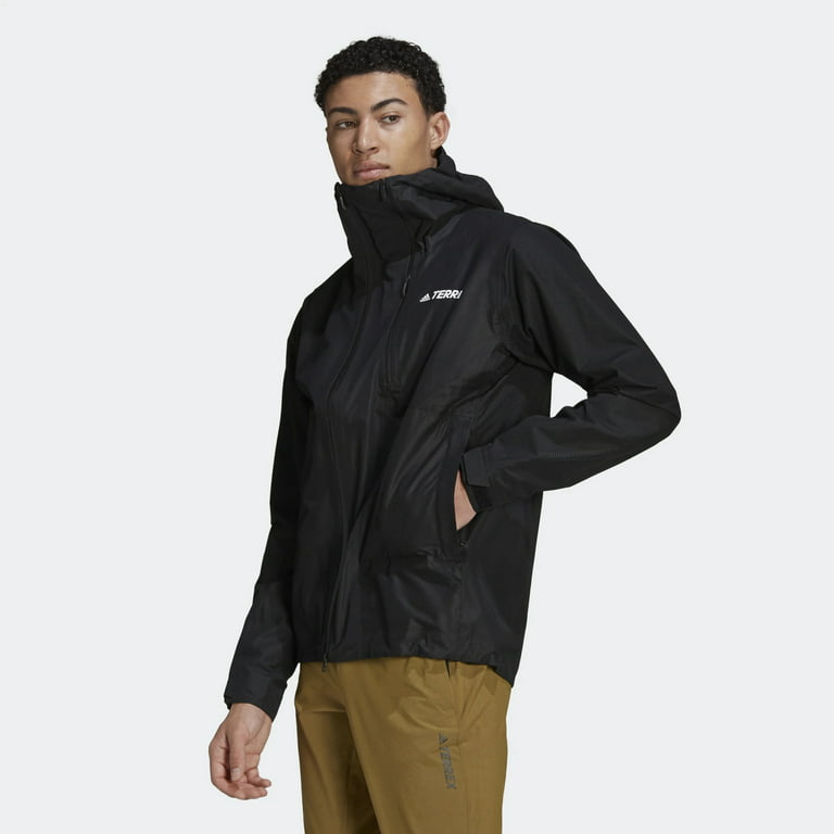 Adidas Men's Terrex Primeknit RAIN.RDY Waterproof Rain Jacket - Black - Walmart.com