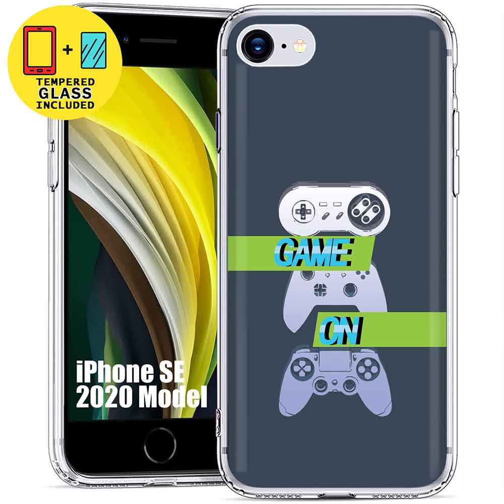bezorgdheid Thespian groei Clear TPU Phone Case Compatible for Apple iPhone SE 2022, 2020, iPhone 8,  7, 6s, Game On Print, Temper Glass Included Combo, Printed in USA -  Walmart.com