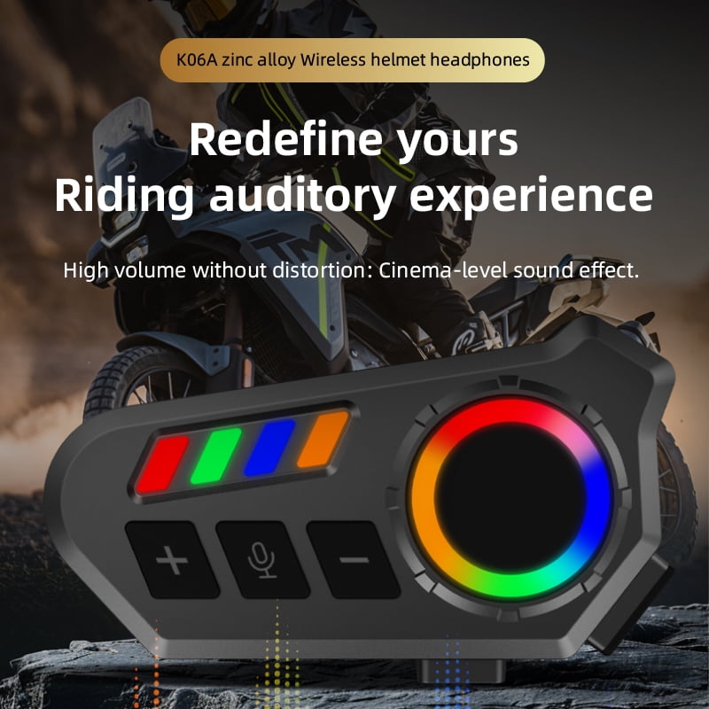 Bluetooth Helmet Speakers, Motorcycle Headphones With Mic, Helmet Intercom, HiFi Sound Wireless Helmet Headset for Cycling, Riding, Camping