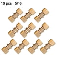 thumbnail image 1 of CNKOO 10 Pcs Raccords de Compression en Laiton Droit pour Ligne de Frein pour Tuyauterie OD 1/4 Pouce, 1 of 9