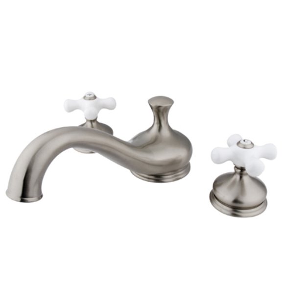 Elements Of Design Es3338px Double Handle Deck Mounted Roman Tub Filler - Nickel