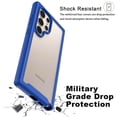 thumbnail image 6 of eBizWare For Samsung Galaxy S24 Ultra Phone Case, Shockproof Clear Back Case [Military Grade Drop Tested] Heavy Duty Rugged Protective Cover for Galaxy S24 Ultra - Blue, 6 of 9