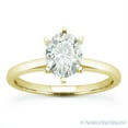 thumbnail image 2 of Oval Brilliant Cut Forever Brilliant Moissanite 6-Prong Solitaire Engagement Ring in 14k Yellow Gold, 2 of 4