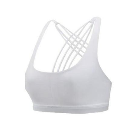 

Voxshe Women Cross Back Sports Bra Workout Strappy Seamless Bra Yoga Fitness Running Vest Underwear Activewear