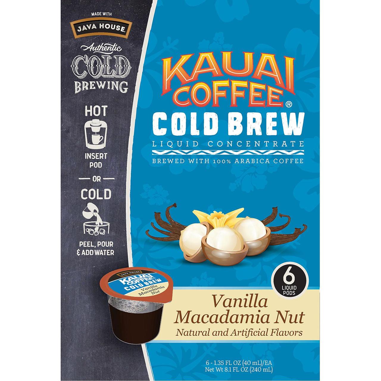 Kauai Vanilla Macadamia Cold Brew KCup Coffee Pods, 36 Count Walmart