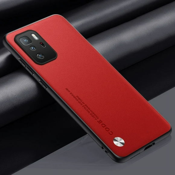Luxury PU Leather Case For Xiaomi Poco X3 GT Matte Cover Silicone Full Camera Protection Phone Case For PocoX3 GT X3GT 5G Coque Red For Poco X3 GT