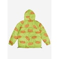 thumbnail image 2 of Nickelodeon Repeat Logo Long Sleeve Lime Quilted Puffer Hoodie
-XL, 2 of 3