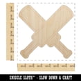 thumbnail image 2 of Crossed Cricket Bats Wood Shape Unfinished Piece Cutout Craft DIY Projects - 6.25 Inch Size - 1/8 Inch Thick, 2 of 7