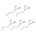 thumbnail image 1 of Unique Bargains 10 Ensembles Embouts de Cordon en Cuir 5 mm avec Fermoirs Mousqueton et Chaîne Rallonge pour Bricolage, Ton Rhodium, 1 of 7