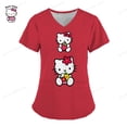 thumbnail image 3 of Ropa de mujer, camisetas de verano, camisetas de Hello Kitty, camisetas con cuello en V, camisetas con bolsillos, uniformes de enfermera, camisetas de hospital, camisetas para mujer 2023, 3 of 5