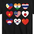thumbnail image 3 of Instant Message - AAPI Heart Flags - Toddler And Youth Short Sleeve Graphic T-Shirt, 3 of 6