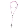 thumbnail image 1 of Collar colgante rosario Zulema 8mm moda joyería religiosa regalos Rosado, 1 of 8