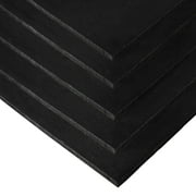 FlooringInc Premium 3/8 Thick Rubber Gym Flooring & Equipment Mats, 4ft x 6ft, Black