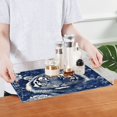 thumbnail image 4 of Acrylic Tray 15.7*11.8*1.9 Inch Transparent Tray Food Tray Tea Cup Tray Serving Trays Cosmetics Storage Kitchen Table Bathroom Sundry Storage Blue Oil Painting Tiger, 4 of 7