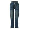 thumbnail image 6 of Zylarhe Women's Pants Women's High Waisted Casual Trousers Fashion Ripped Straight Leg Jeans Comfortable Stretchy Soft Pants, 6 of 8