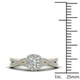 thumbnail image 4 of 1/2Ct TDW Diamond 14k Yellow Gold Halo Engagement Ring, 4 of 4