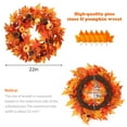 thumbnail image 2 of 22 Inch Front Door Kim Cheong Fall Wreath-Pine Cone Pumpkin Maple Leaf Fall Wreath.For Home, Wall, Porch, Window, Great Decoration for Outdoor/Indoor, Holiday, Party, Wedding, 2 of 5